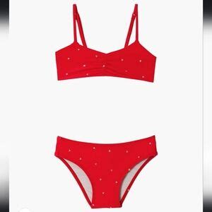 Pilyq Swim Nwt Pq Pilyq Anna Red And White Heart Girls Bikini Hrt B Poshmark