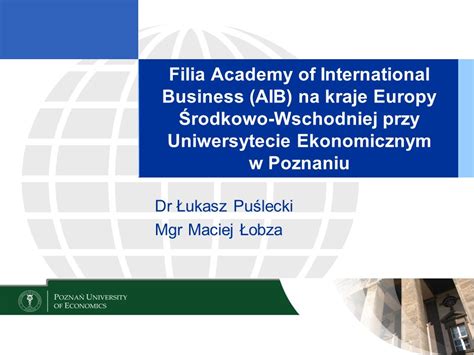 Filia Academy of International Business AIB na kraje Europy Środkowo