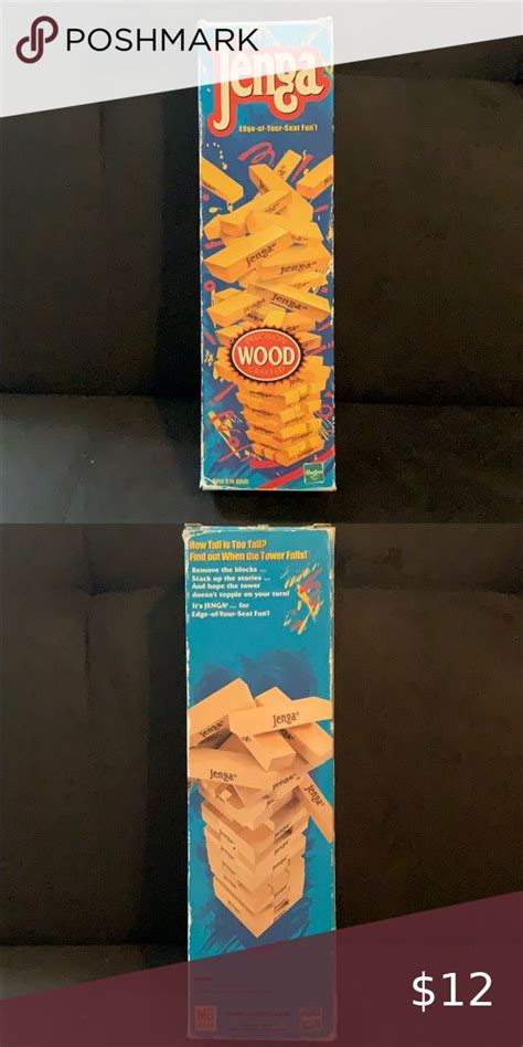 Vintage Jenga Wood Stacking Game Milton Bradley Jenga Stack Game