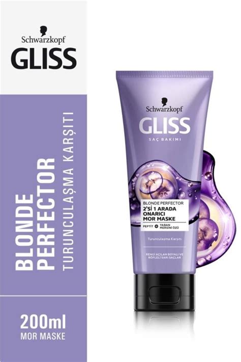 Gliss Schwarzkopf Blonde Perfector Turuncula Ma Kar T Mor Maske Ml Fiyat Yorumlar
