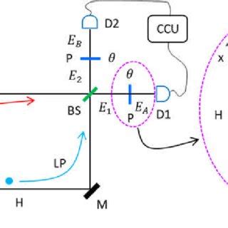 Schematic Of The Quantum Eraser Dotted Circle Projection Onto A