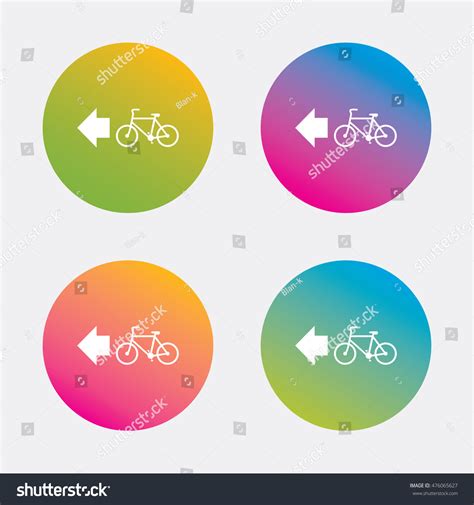 Bicycle Path Trail Sign Icon Cycle Stock Vector Royalty Free 476065627