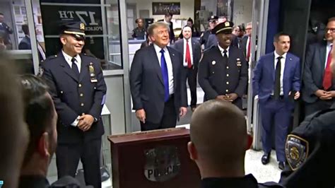 Trump Pays Tribute To 911 During Visit To New York Police Precinct