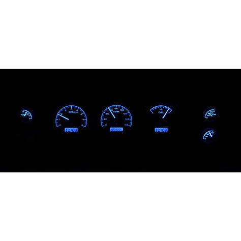 1970 1972 Chevrolet Dakota Digital Vhx Instrument System Black Alloy Faces Blue Numbers