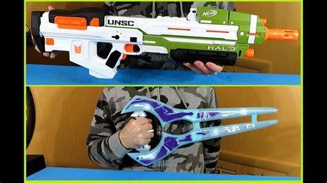 Nerf Halo Ma40 And Halo Energy Sword Review Youtube