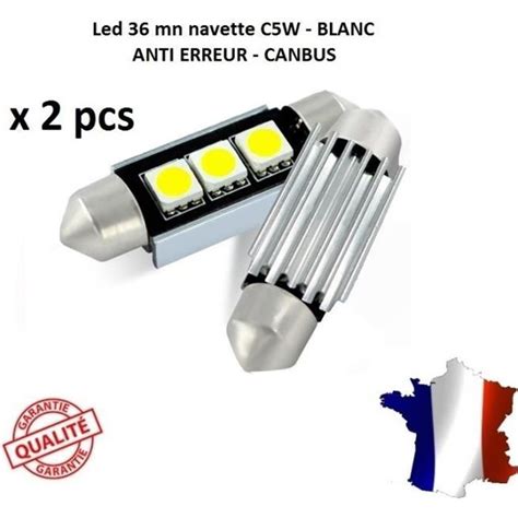 2 Ampoule Navette LED C5W 36mm ANTI ERREUR CANBUS Plafonnier Plaque