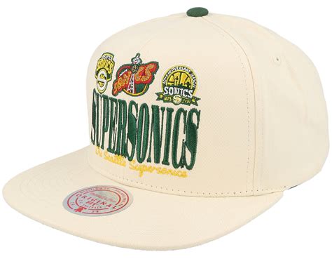 Seattle Supersonics Reframe Retro Off White Snapback | Hatstoreworld.com