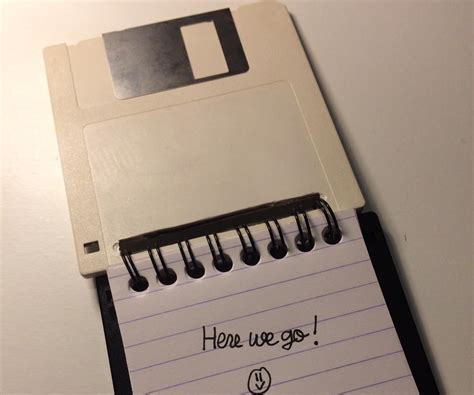 floppy disk notebook  steps instructables