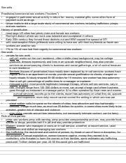 Sex Sells Notes Pdf Sex Sells Prostitutes Commercial Sex Workers Hookers Engaged In