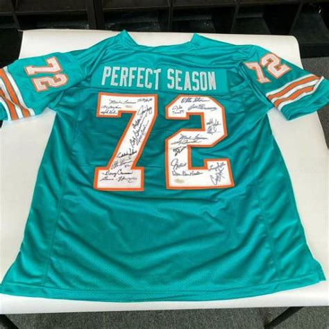 1972 Miami Dolphins Sb Champs Team Autographed Perfect Season Jersey