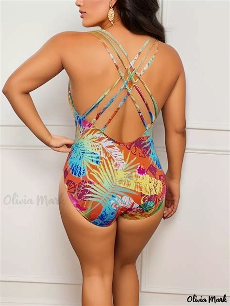 Plus Tropical Print Criss Cross One Piece Swimsuit Artofit