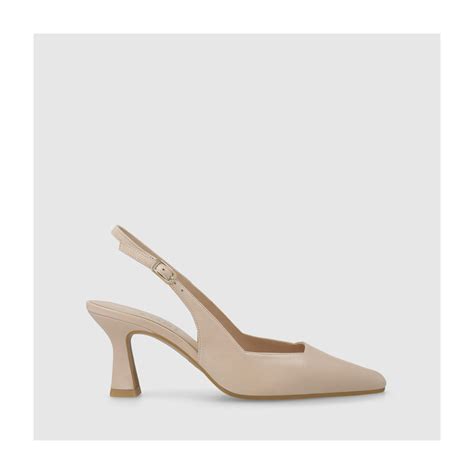 Escarpins Slingback Pour Femme En Cuir De Couleur Nude I Lodi Chaussures Pour Femme En Ligne