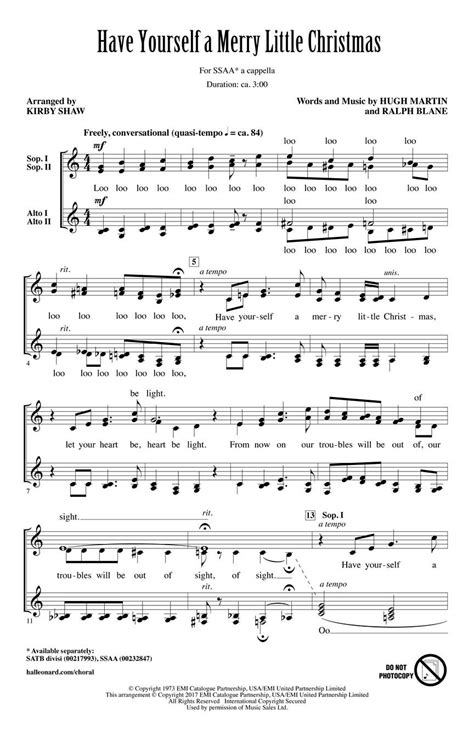 Have Yourself A Merry Little Christmas Sheet Music