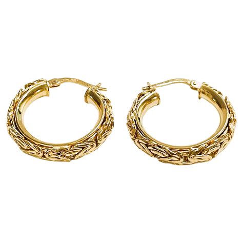 Cartier Byzantine Diamond Ruby Emerald Yellow Gold Hoop Earrings At 1stdibs