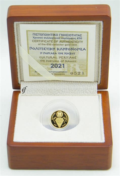 Griechenland Euro Gedenkm Nze Gold Naxos Pp Eurofischer