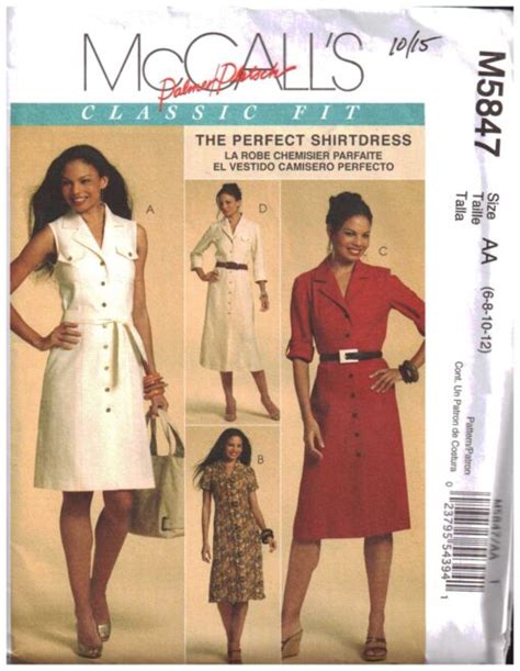 Mccall S M Dress Size E Used Sewing Pattern