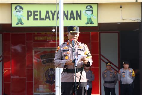 Kapolres Kuansing Pimpin Upacara Kenaikan Pangkat Personil Periode 1