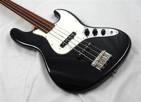 Fender Japan JB 355 FL 4 String Fretless Jazz Bass W Case Reverb