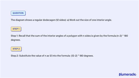 SOLVED The Diagram Shows A Regular Dodecagon 12 Sides A Work Out