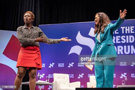 Msnbc Host Joy Reid Gestures To She The People Founder Aimee Allison