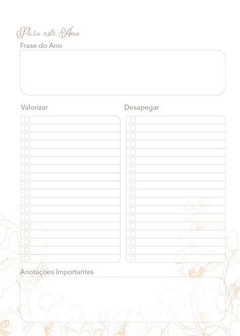 Planner Orquidea Para Este Ano Fazendo A Nossa Festa