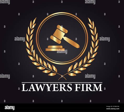 Luxury Lawyer Firm And Lawyer Company Logo Vector Design Stock Vector