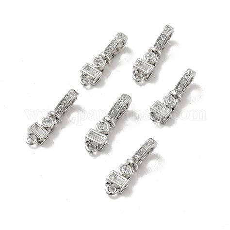 Wholesale Brass Micro Pave Clear Cubic Zirconia Fold Over Clasps