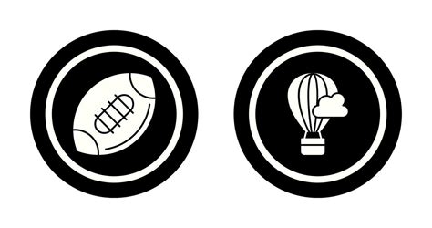 Hot Air Baloon And Football Icon 32766323 Vector Art At Vecteezy