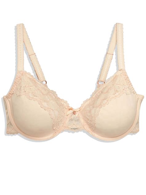 N Xt Nude Floral Lace Underwired Full Cup Bra Size E F G