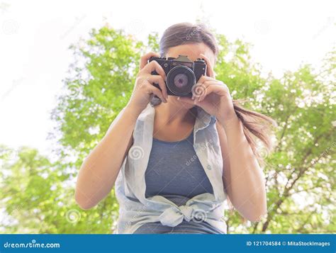 Amateur Photographer Outdoor Stock Photo Image Of Beauty Photographing
