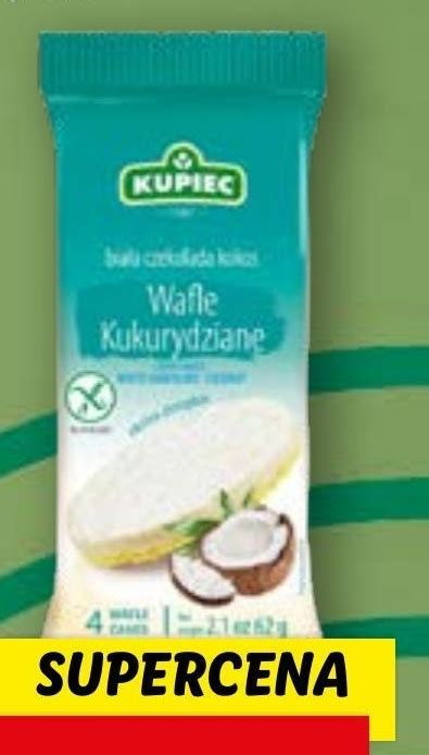 Kupiec Wafle kukurydziane biała czekolada kokos 62 g 4 sztuki Lidl