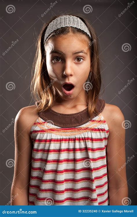 Surprise Expression Girls Royalty Free Stock Photo