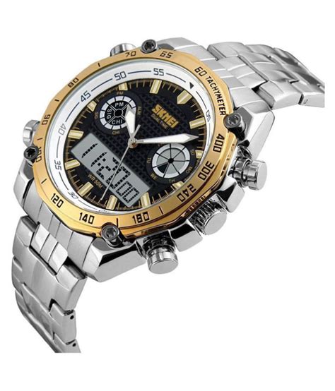 Skmei Luxury Stainless Steel Analog Digital Men S Watch Buy Skmei