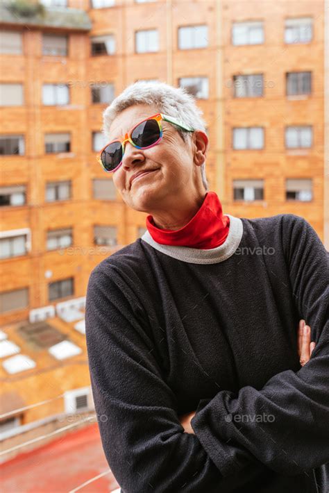 Old Lesbian Woman In Sunglasses Stock Photo By Meniphoto PhotoDune