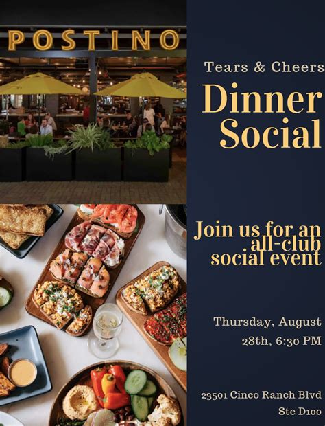 Tears & Cheers All-Club Dinner Social