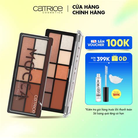 Bảng phấn mắt Catrice The Hot Mocca Eyeshadow Palette 8 màu kết cấu chắc độ bám cao 9g 936701
