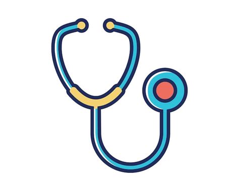 Premium Vector Stethoscope Icon Over White Background Vector