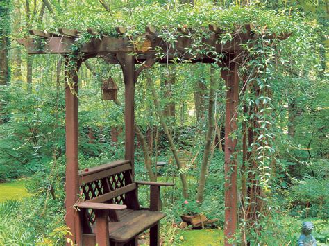How to build a bench with an arbor