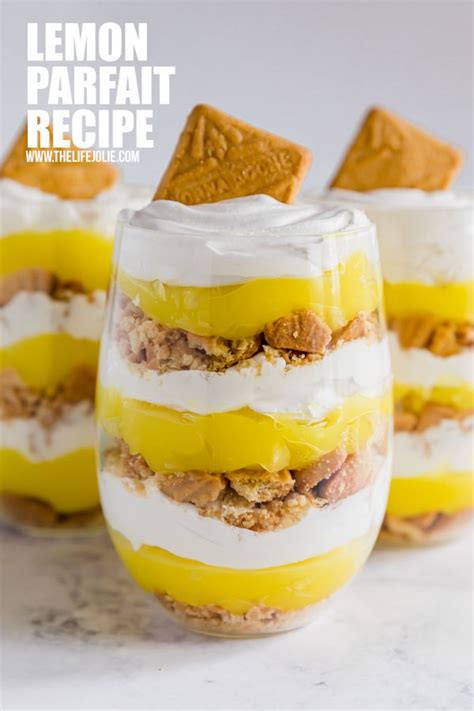 No Bake Lemon Parfait Dessert Parfait Recipes Lemon Dessert Recipes