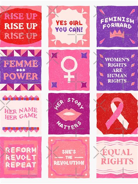 Feminist Sticker Pack 1 Sticker For Sale By Beyondpast Redbubble