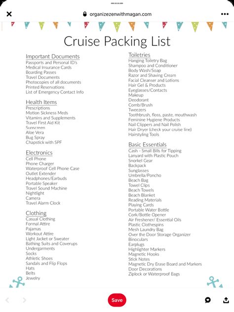 Best 13 Ultimate Cruise Packing Checklist Plus Cruise Itinerary Planner