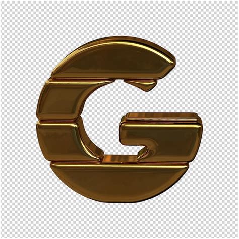 Alfabeto Feito De Barras De Ouro 3d Letra G PSD Premium