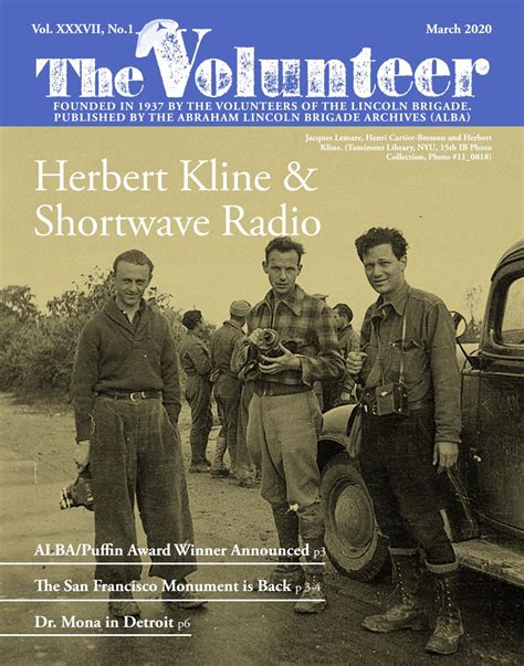 The Volunteer 371 March 2020 By Abraham Lincoln Brigade Archives Issuu