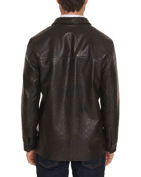 Robert Graham Mens Devane Lamb Leather Jacket Neiman Marcus