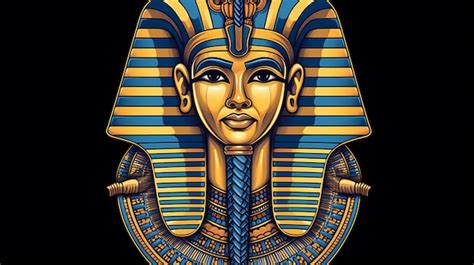 Premium AI Image | Color portrait King Tutankhamun mask ancient ...