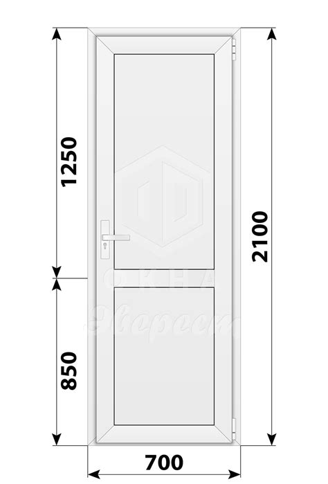 Пластиковая межкомнатная одностворчатая глухая дверь 700x2100 - купить ...