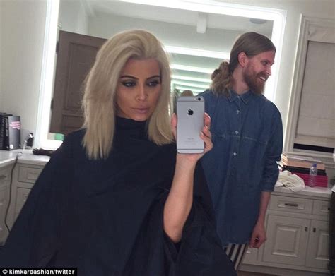 Kim Kardashian Unveils Platinum Blonde Locks Daily Mail Online
