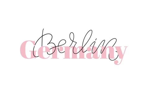 Inspirational handwritten brush lettering Germany Berlin. Vector calligraphy illustration ...