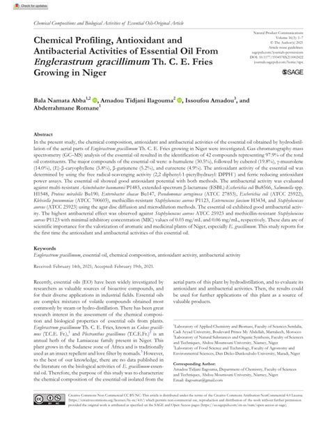 Pdf Chemical Compositions And Biological Activities Of Essential Oils