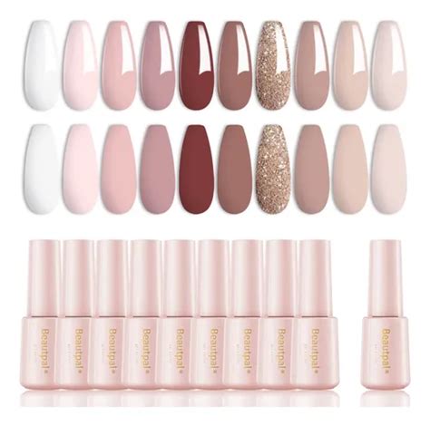Juego De 10 Esmaltes De Uñas En Gel Beautpal Rosa Nude Color MercadoLibre